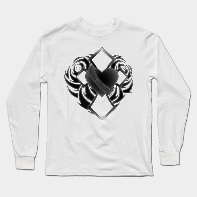 Cross & Heart - Love Long Sleeve T-Shirt by ForsakenSky